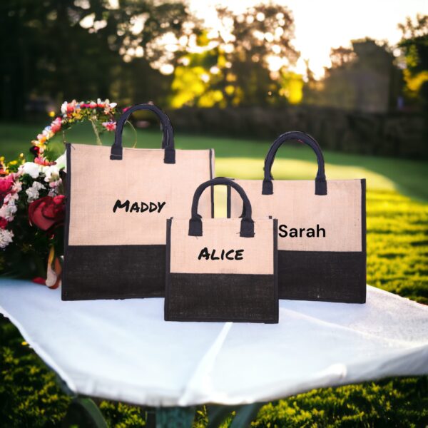 Burlap gift bags